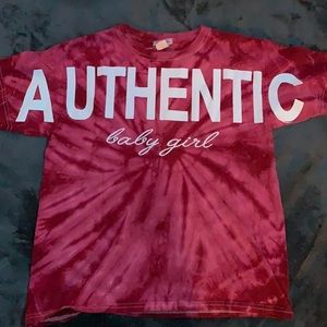 Authentic baby girl tie dye crop top